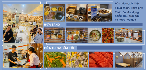 Bữa ăn đa dạng, giàu dinh dưỡng tại trường SMEAG