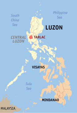 Vị trí thành phố Tarlac- nơi mệnh danh là lá phổi xanh của Philippines