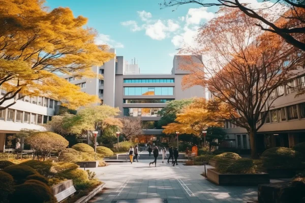 Khuôn viên trường đại học Nhật Bản