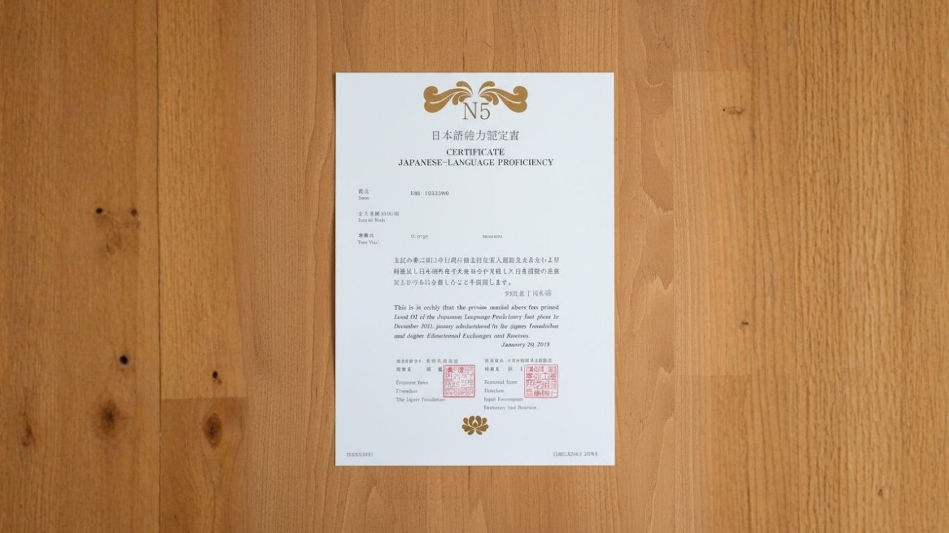 chứng chỉ tiếng Nhật